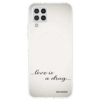 Picasee silikónový prehľadný obal pre Samsung Galaxy A22 A225F 4G - Love is a drug