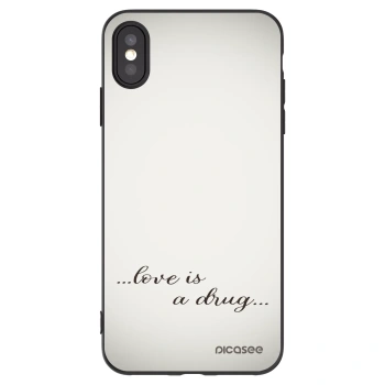 Picasee silikónový čierny obal pre Apple iPhone XS Max - Love is a drug