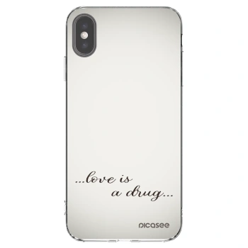 Picasee silikónový prehľadný obal pre Apple iPhone XS Max - Love is a drug