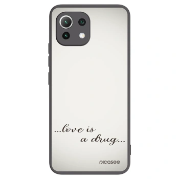 Picasee silikónový čierny obal pre Xiaomi 11 Lite 5G NE - Love is a drug
