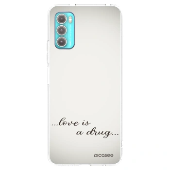 Picasee silikónový prehľadný obal pre Motorola Moto G60 - Love is a drug