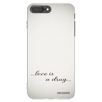 Picasee silikónový prehľadný obal pre Apple iPhone 7 Plus - Love is a drug