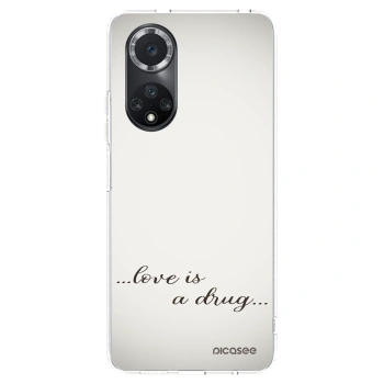 Picasee silikónový prehľadný obal pre Huawei Nova 9 SE - Love is a drug