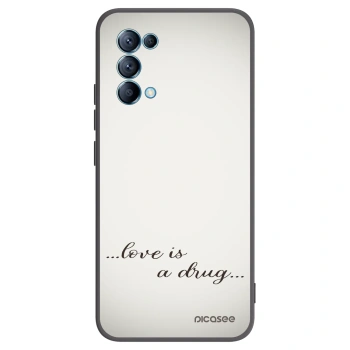 Picasee silikónový čierny obal pre OPPO Reno 5 5G - Love is a drug