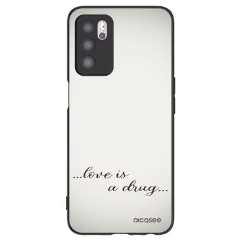 Picasee silikónový čierny obal pre OPPO A16s - Love is a drug