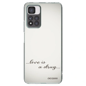 Picasee silikónový prehľadný obal pre Xiaomi Redmi Note 11 Pro+ 5G - Love is a drug