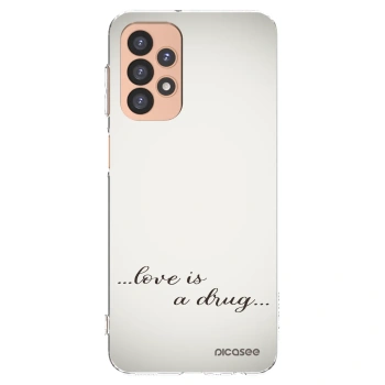 Picasee silikónový prehľadný obal pre Samsung Galaxy A23 A236B 5G - Love is a drug