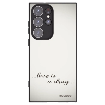 Picasee silikónový čierny obal pre Samsung Galaxy S23 Ultra 5G - Love is a drug