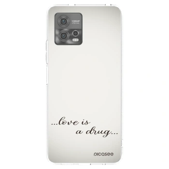 Picasee silikónový prehľadný obal pre Motorola Moto G72 - Love is a drug