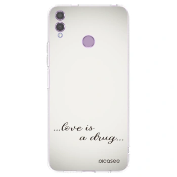 Picasee silikónový prehľadný obal pre Honor 8X - Love is a drug
