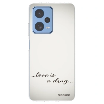 Picasee silikónový prehľadný obal pre Xiaomi Redmi Note 12 Pro 5G - Love is a drug