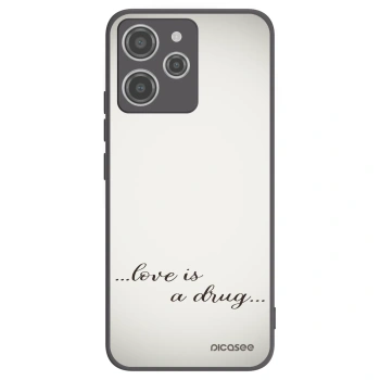 Picasee silikónový čierny obal pre Xiaomi Redmi 12 4G - Love is a drug