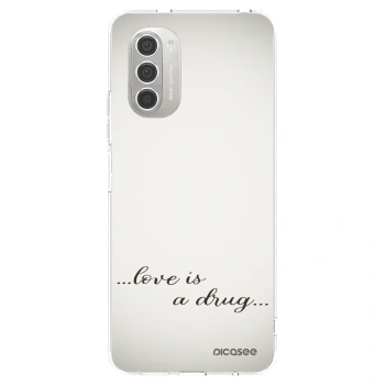 Picasee silikónový prehľadný obal pre Motorola Moto G51 - Love is a drug