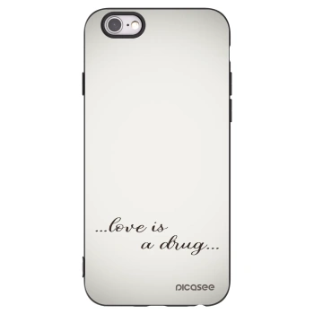 Picasee silikónový čierny obal pre Apple iPhone 6/6S - Love is a drug