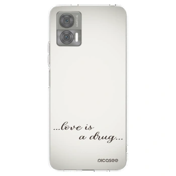 Picasee silikónový prehľadný obal pre Motorola Edge 30 Neo - Love is a drug