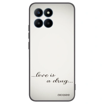 Picasee silikónový čierny obal pre Honor 70 Lite - Love is a drug