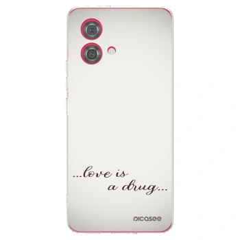 Picasee silikónový prehľadný obal pre Motorola Moto G84 5G - Love is a drug