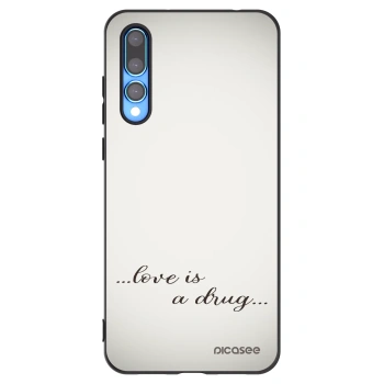 Picasee silikónový čierny obal pre Huawei P20 Pro - Love is a drug