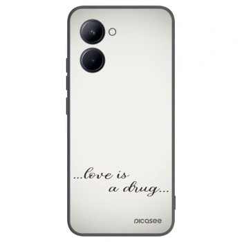 Picasee silikónový čierny obal pre Realme C33 (2023) - Love is a drug