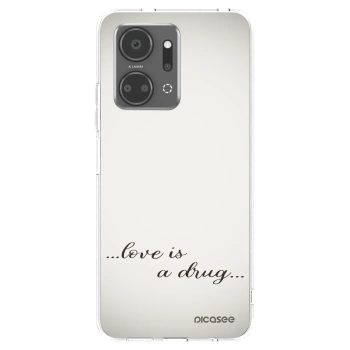 Picasee silikónový prehľadný obal pre Honor X7a - Love is a drug