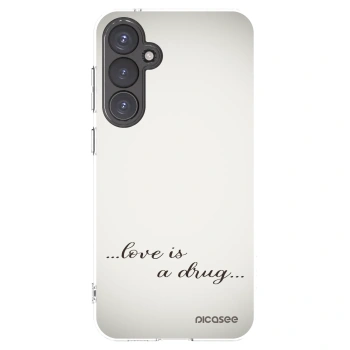 Picasee silikónový prehľadný obal pre Samsung Galaxy S23 FE S711B - Love is a drug