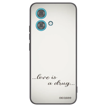 Picasee silikónový čierny obal pre Motorola Edge 40 Neo - Love is a drug