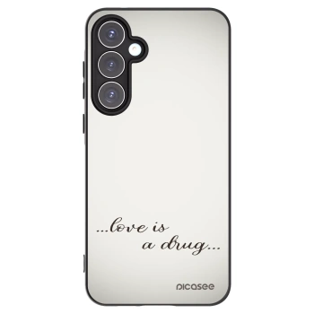 Picasee silikónový čierny obal pre Samsung Galaxy A55 5G A556B - Love is a drug
