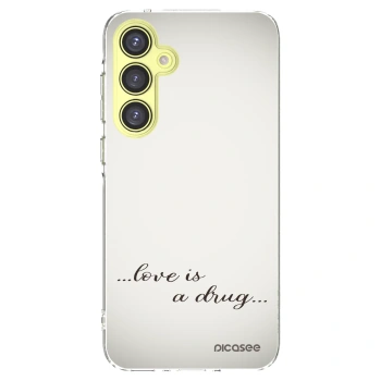 Picasee silikónový prehľadný obal pre Samsung Galaxy A35 5G A356B - Love is a drug