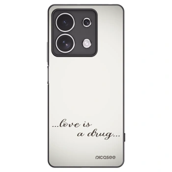Picasee silikónový čierny obal pre Xiaomi Redmi Note 13 4G - Love is a drug