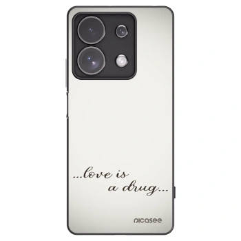 Picasee silikónový čierny obal pre Xiaomi Redmi Note 13 Pro 4G - Love is a drug