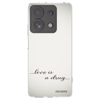 Picasee silikónový prehľadný obal pre Xiaomi Redmi Note 13 Pro 4G - Love is a drug