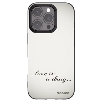 Picasee silikónový čierny obal pre Apple iPhone 16 Pro - Love is a drug