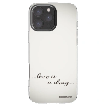 Picasee silikónový prehľadný obal pre Apple iPhone 16 Pro Max - Love is a drug