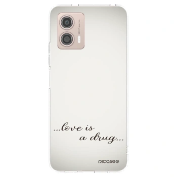 Picasee silikónový prehľadný obal pre Motorola Moto G53 5G - Love is a drug