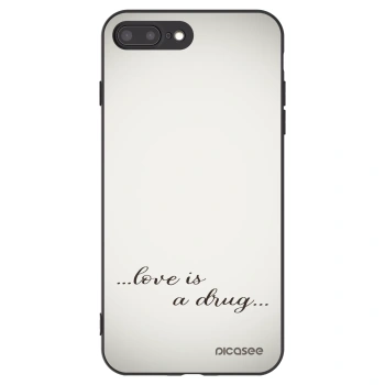 Picasee silikónový čierny obal pre Apple iPhone 7 Plus - Love is a drug