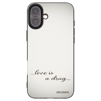 Picasee silikónový čierny obal pre Apple iPhone 16 Plus - Love is a drug