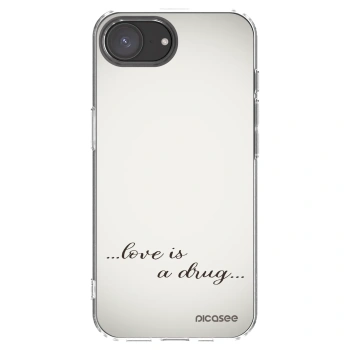 Picasee silikónový prehľadný obal pre Apple iPhone 16e - Love is a drug