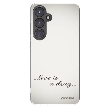 Picasee silikónový prehľadný obal pre Samsung Galaxy S24 FE S721B - Love is a drug