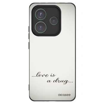 Picasee silikónový čierny obal pre Xiaomi Redmi Note 14 5G - Love is a drug