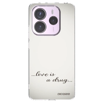Picasee silikónový prehľadný obal pre Xiaomi Redmi Note 14 5G - Love is a drug