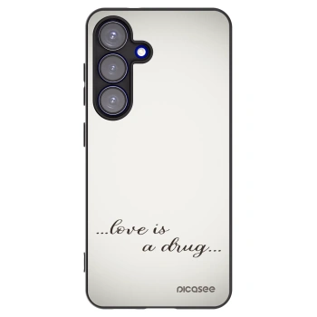 Picasee silikónový čierny obal pre Samsung Galaxy S25 5G - Love is a drug