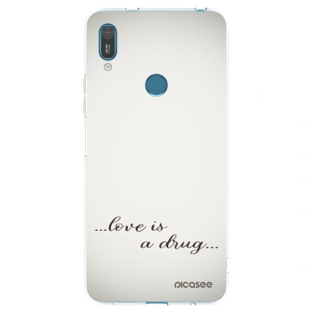Picasee silikónový prehľadný obal pre Huawei Y7 2019 - Love is a drug