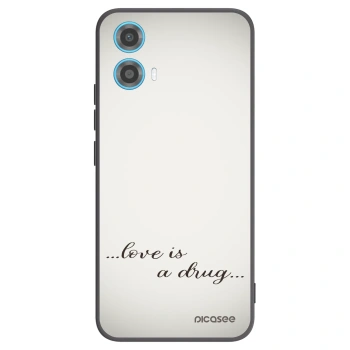 Picasee silikónový čierny obal pre Motorola Moto G34 5G - Love is a drug