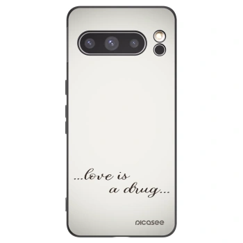 Picasee silikónový čierny obal pre Google Pixel 8 Pro - Love is a drug