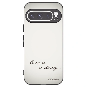 Picasee silikónový čierny obal pre Google Pixel 9 Pro - Love is a drug
