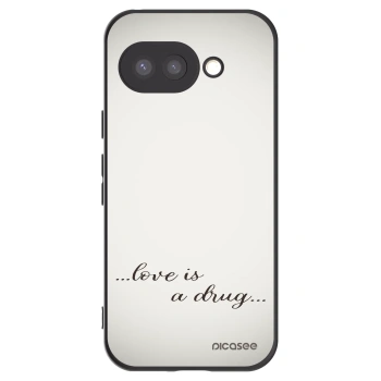 Picasee silikónový čierny obal pre Google Pixel 9a - Love is a drug