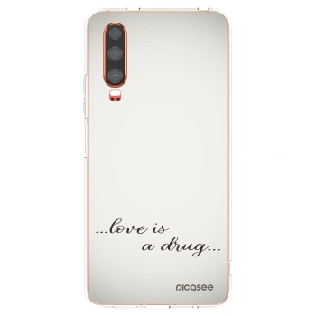 Picasee silikónový prehľadný obal pre Huawei P30 - Love is a drug