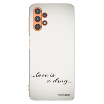 Picasee silikónový prehľadný obal pre Samsung Galaxy A13 5G - Love is a drug