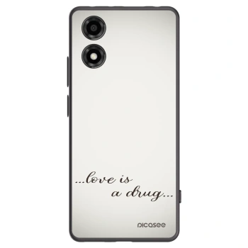 Picasee silikónový čierny obal pre Motorola Moto E14 - Love is a drug