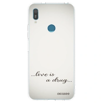 Picasee silikónový prehľadný obal pre Huawei Y6 2019 - Love is a drug